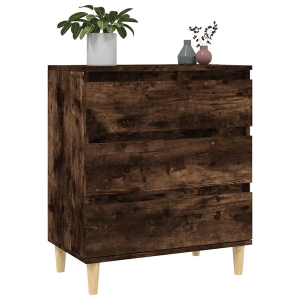 vidaXL skænk 60x35x70 cm konstrueret træ røget egetræsfarve