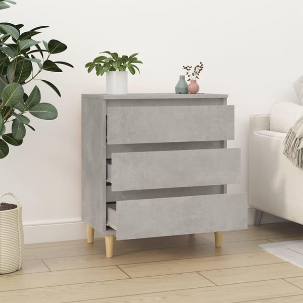 vidaXL Skjenk betonggrå 60x35x70 cm konstruert tre