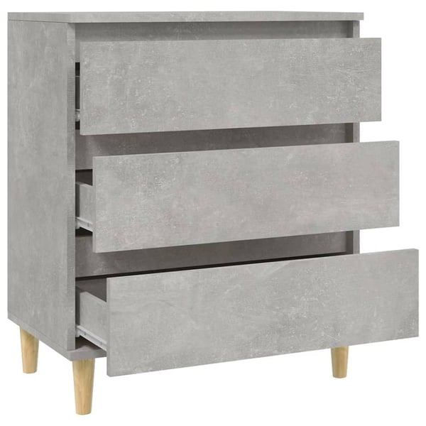 vidaXL Skjenk betonggrå 60x35x70 cm konstruert tre