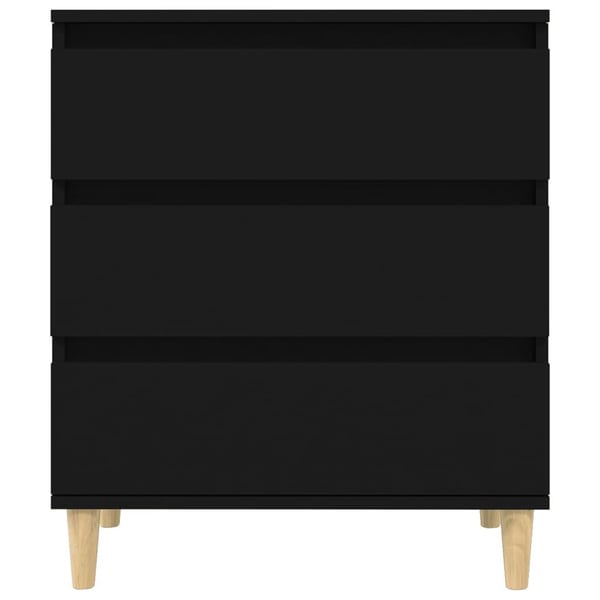 vidaXL Skjenk svart 60x35x70 cm konstruert tre