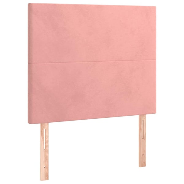 vidaXL kontinentalseng med LED-lys 80x200 cm velour pink