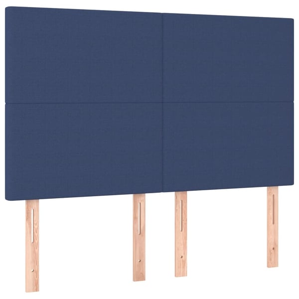vidaXL kontinentalseng med madras 140x190 cm stof blå