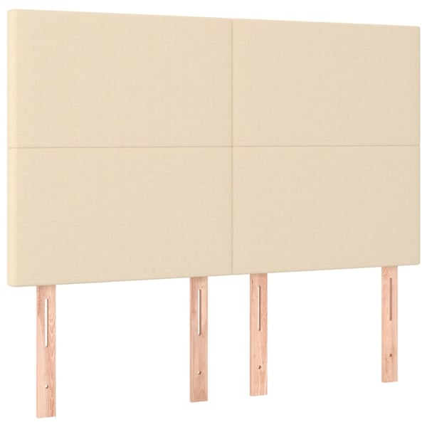 vidaXL kontinentalseng med madras 140x200 cm stof cremefarvet