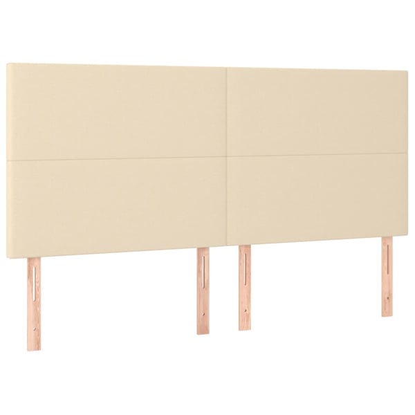 vidaXL kontinentalseng med madras 180x200 cm stof cremefarvet