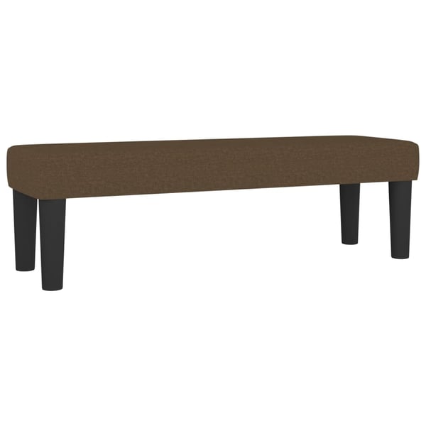 vidaXL kontinentalseng med madras 200x200 cm stof mørkebrun