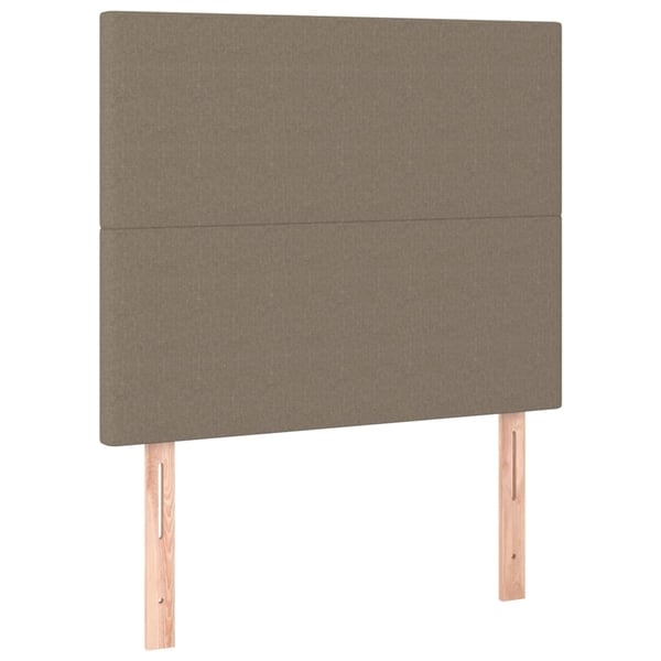 vidaXL kontinentalseng med madras 100x200 cm stof gråbrun