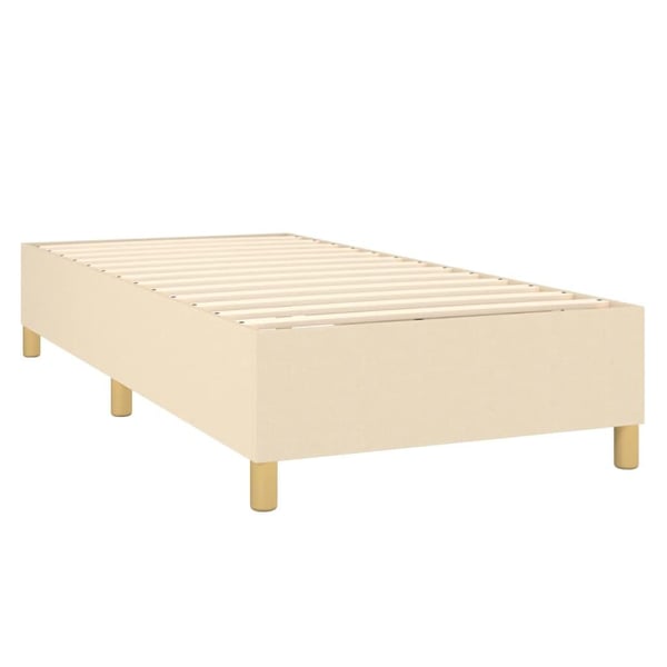 vidaXL kontinentalseng med madras 90x190 cm stof cremefarvet