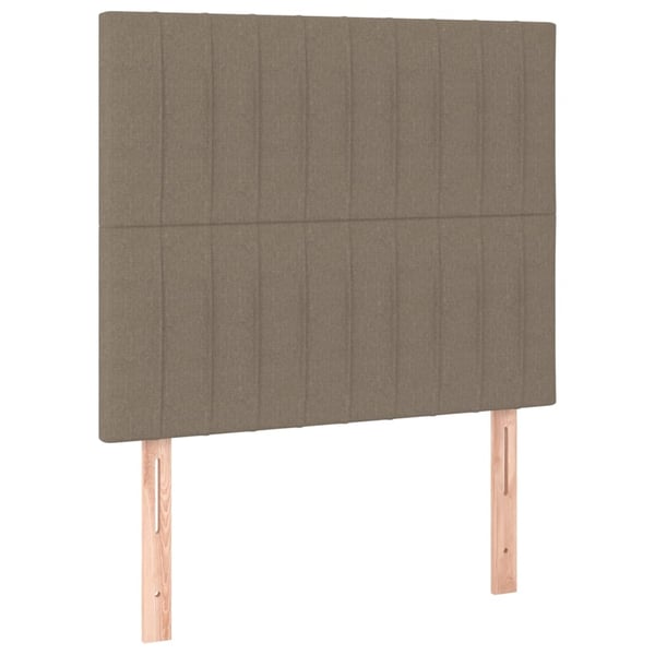 vidaXL kontinentalseng med madras 90x190 cm stof gråbrun
