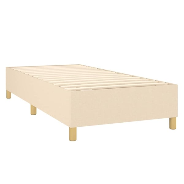 vidaXL kontinentalseng med madras 100x200 cm stof cremefarvet
