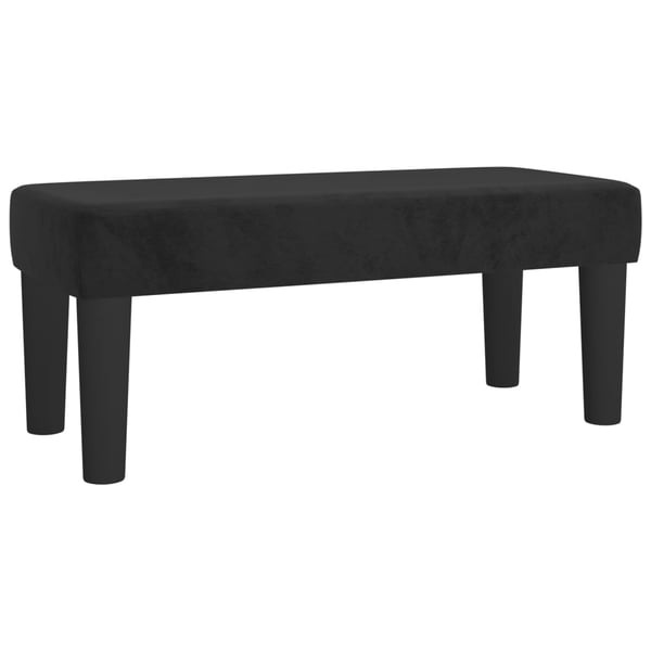 vidaXL kontinentalseng med madras 100x200 cm fløjl sort