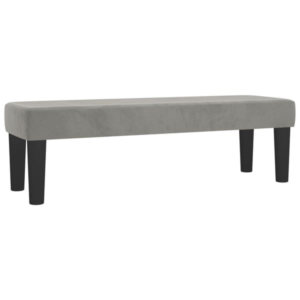 vidaXL kontinentalseng med madras 160x200 cm fløjl lysegrå