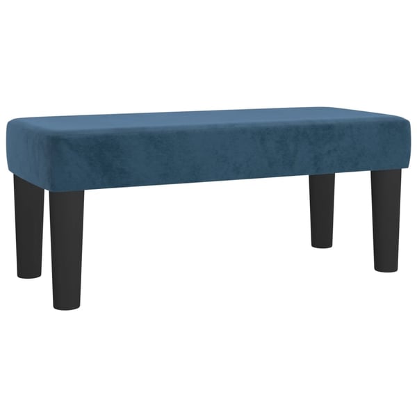 vidaXL kontinentalseng med madras 100x200 cm fløjl mørkeblå