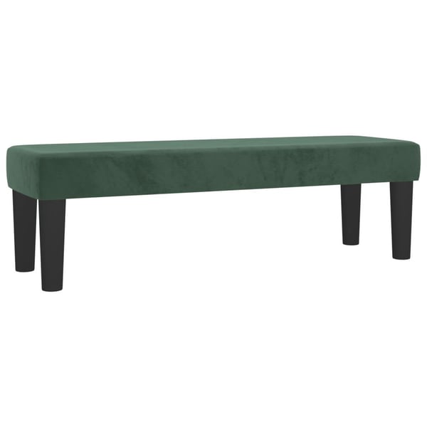 vidaXL kontinentalseng med madras 160x200 cm fløjl mørkegrøn