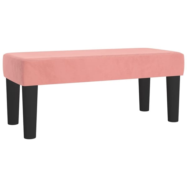 vidaXL kontinentalseng med madras 90x190 cm fløjl pink
