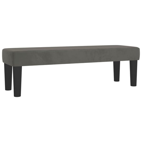 vidaXL Ramsäng med madrass mörkgrå 200x200 cm sammet