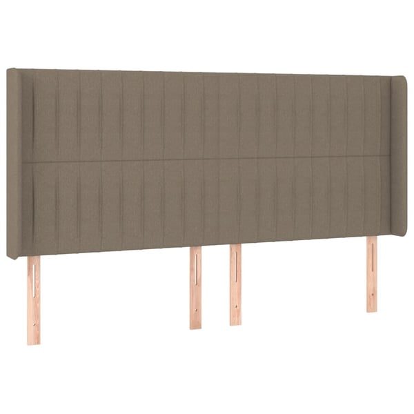 vidaXL kontinentalseng med LED-lys 200x200 cm stof gråbrun