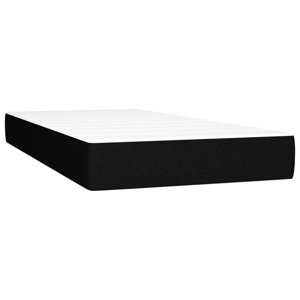 vidaXL kontinentalseng med LED-lys 200x200 cm stof sort