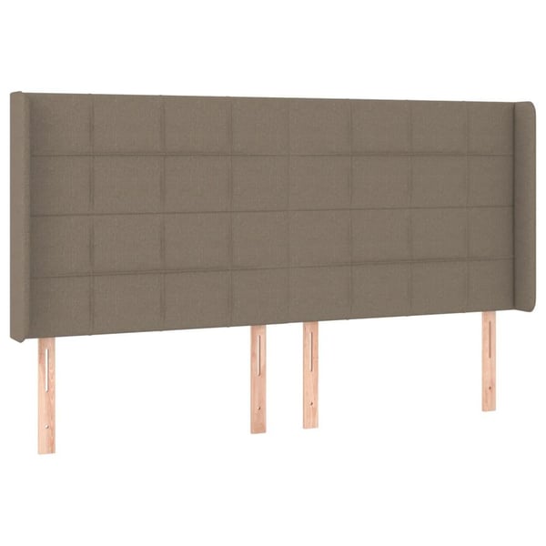vidaXL kontinentalseng med LED-lys 200x200 cm stof gråbrun