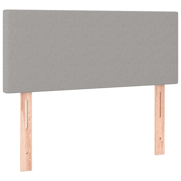vidaXL kontinentalseng med madras 80x200 cm stof lysegrå