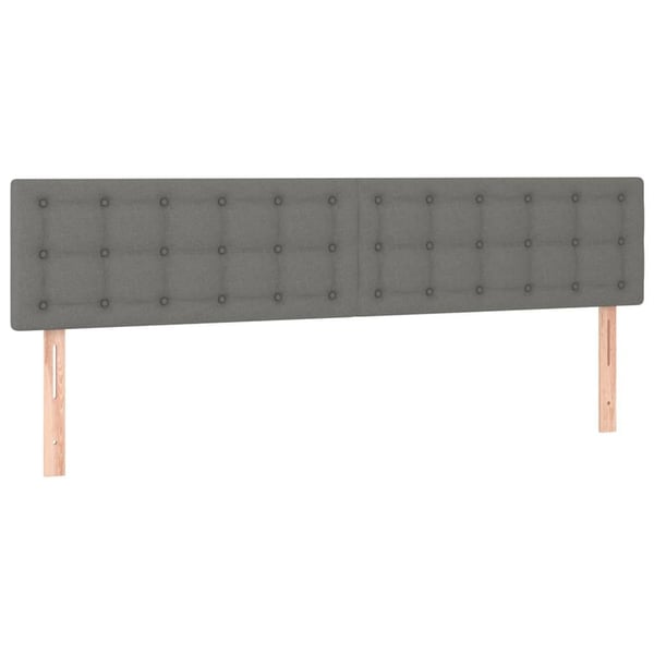 vidaXL kontinentalseng med madras 180x200 cm stof mørkegrå