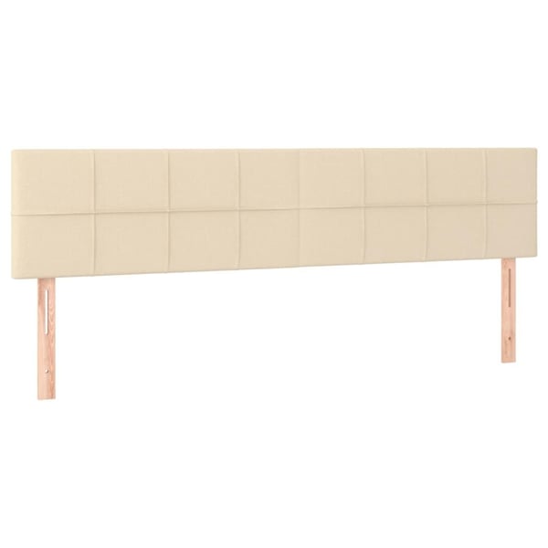 vidaXL kontinentalseng med madras 160x200 cm stof cremefarvet