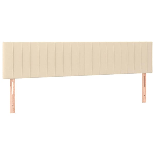 vidaXL kontinentalseng med madras 160x200 cm stof cremefarvet