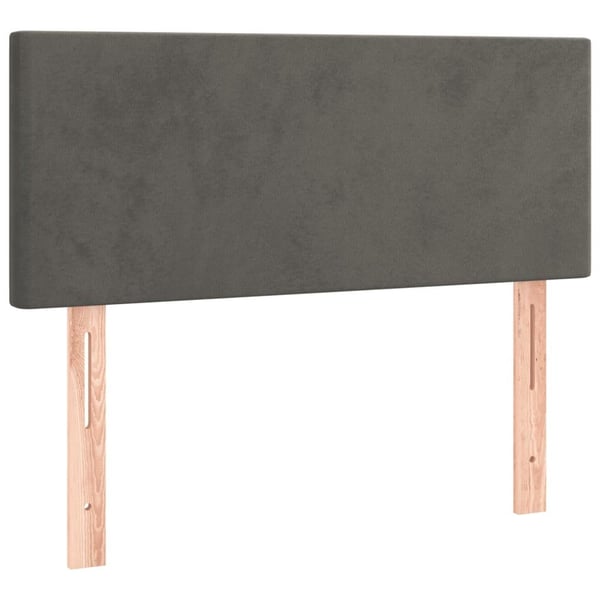 vidaXL kontinentalseng med madras 100x200 cm fløjl mørkegrå