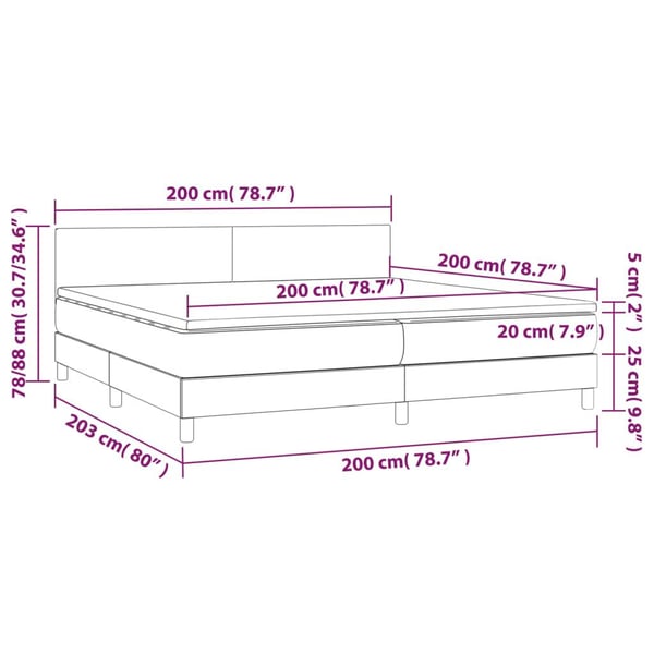 vidaXL kontinentalseng med madras 200x200 cm fløjl sort