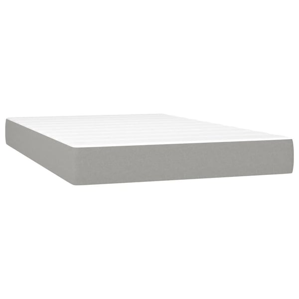 vidaXL Ramsäng med madrass ljusgrå 120x200 cm sammet