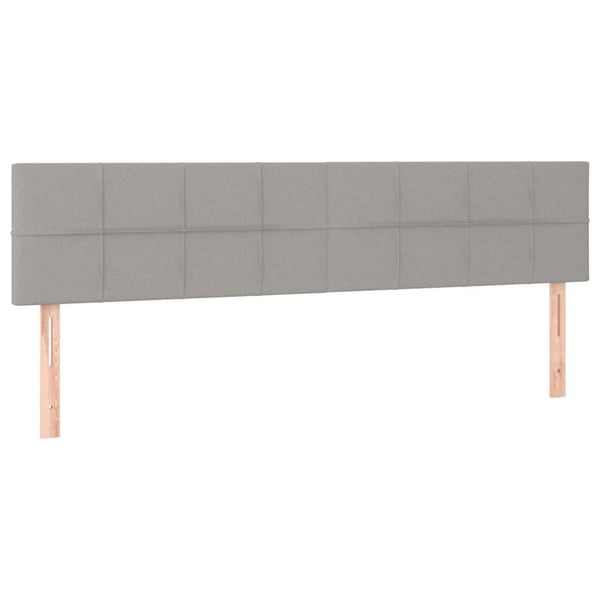 vidaXL kontinentalseng med madras 140x200 cm fløjl lysegrå