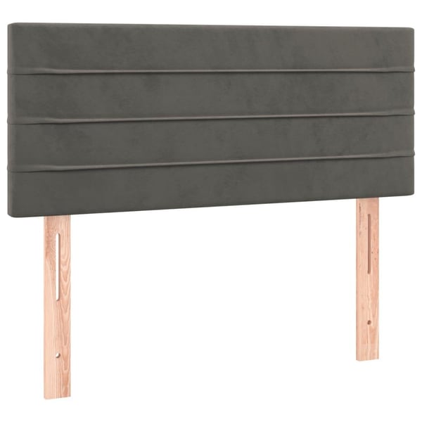 vidaXL kontinentalseng med madras 100x200 cm fløjl mørkegrå