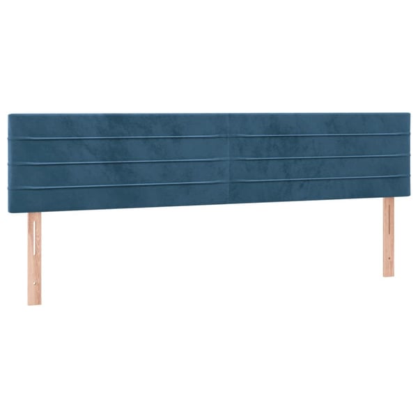 vidaXL kontinentalseng med madras 200x200 cm fløjl mørkeblå