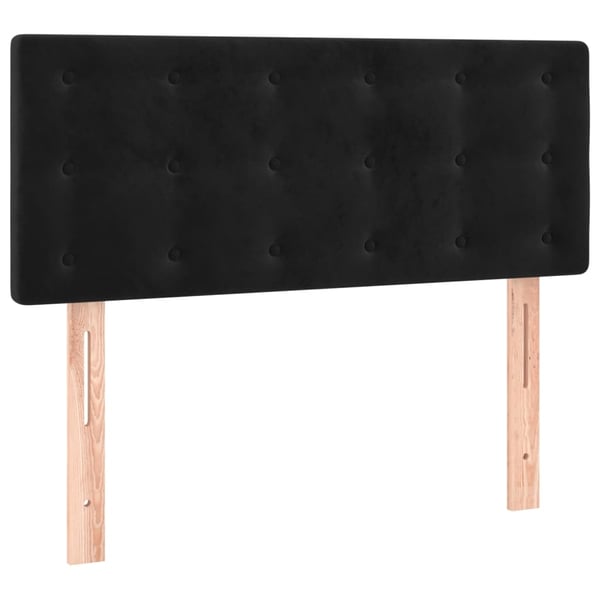 vidaXL kontinentalseng med madras 90x200 cm fløjl sort