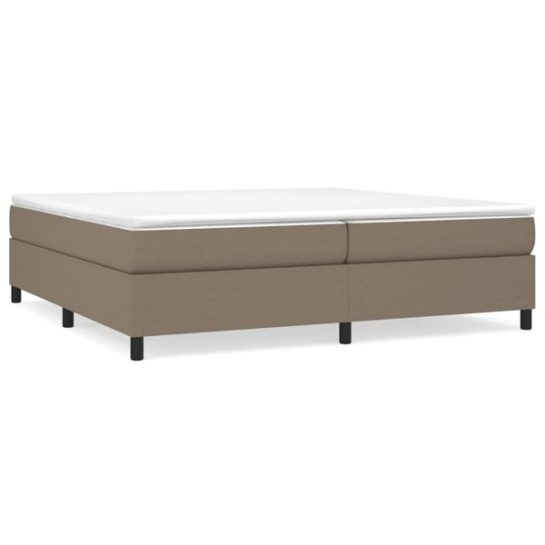 vidaXL kontinentalseng 200x200 cm stof gråbrun