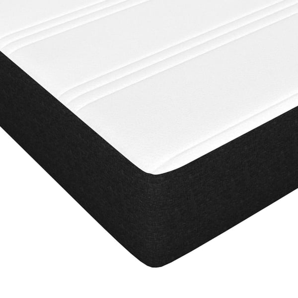 vidaXL kontinentalseng med madras 80x200 cm stof sort
