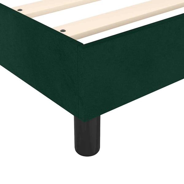 vidaXL kontinentalseng med madras 80x200 cm fløjl mørkegrøn