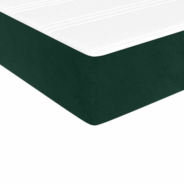 vidaXL kontinentalseng med madras 80x200 cm fløjl mørkegrøn