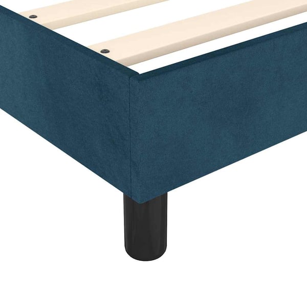 vidaXL kontinentalseng med madras 100x200 cm fløjl mørkeblå