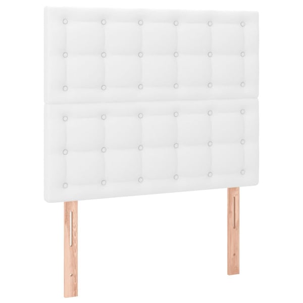 vidaXL kontinentalseng med madras 120x200 cm kunstlæder hvid