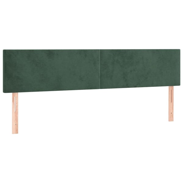 vidaXL kontinentalseng med madras 200x200 cm fløjl mørkegrøn