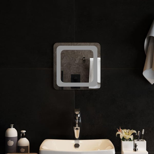 vidaXL Kylpyhuoneen LED-peili 30x30 cm