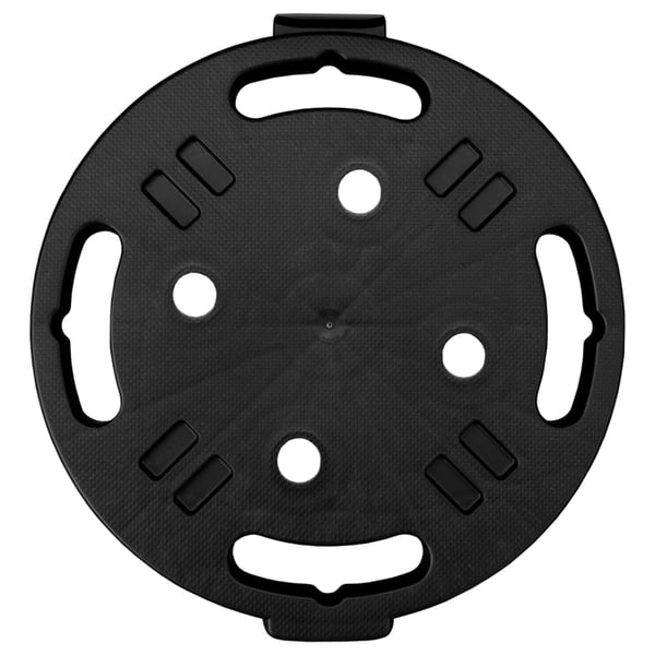 vidaXL Blomvagnar med hjul 2 st diameter 30 cm svart 170 kg