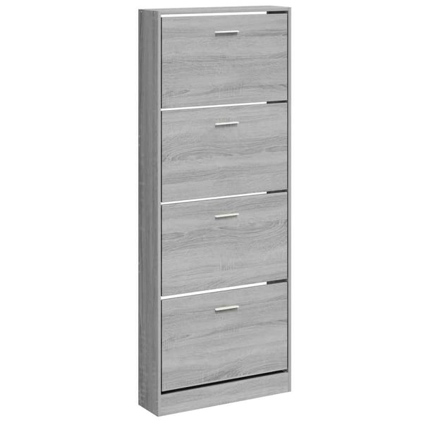 vidaXL skoskab 59x17x150 cm konstrueret træ grå sonoma-eg