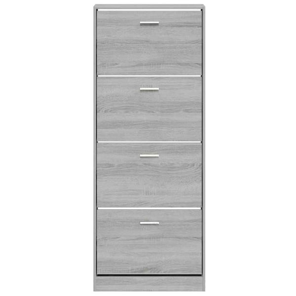 vidaXL Kenkäkaappi harmaa Sonoma 59x17x150 cm tekninen puu