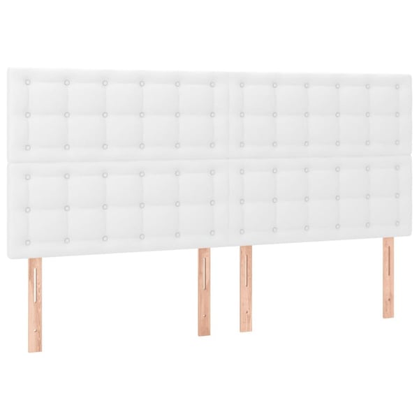 vidaXL kontinentalseng med madras 180x200 cm kunstlæder hvid