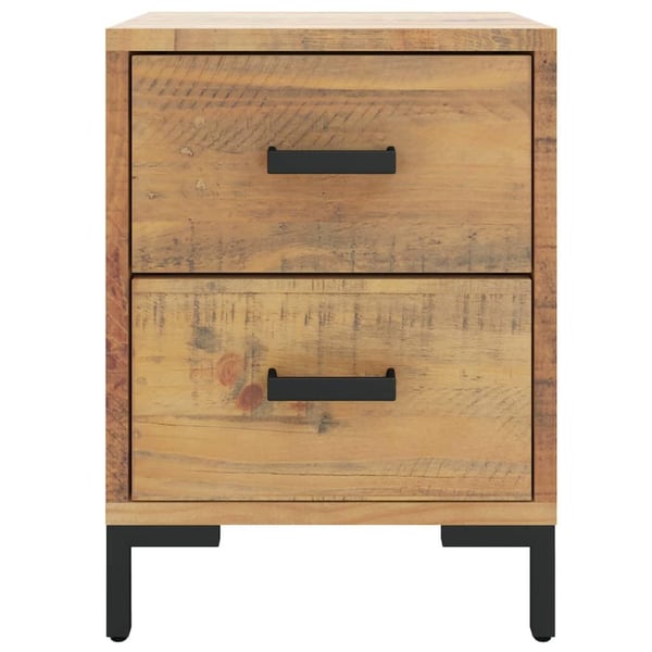 vidaXL Nattbord brun 36x30x45 cm heltre furu