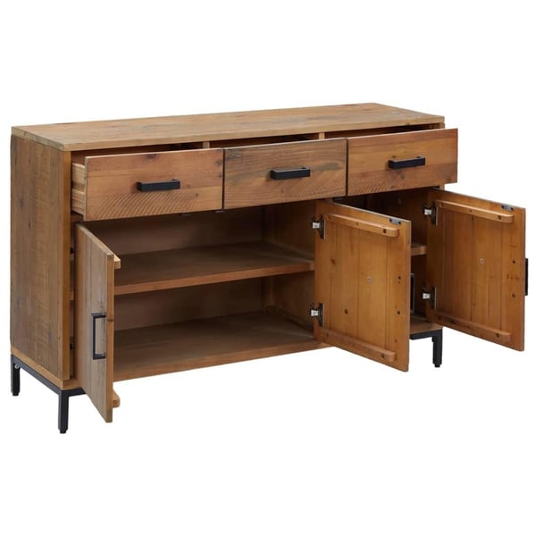 vidaXL Skjenk brun 110x35x70 cm heltre furu