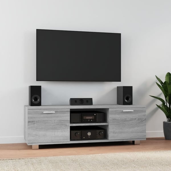 vidaXL TV-benk grå sonoma 120x40,5x35 cm konstruert tre
