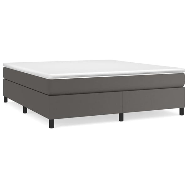 vidaXL Boxspring sengeramme 180x200 cm kunstlæder grå