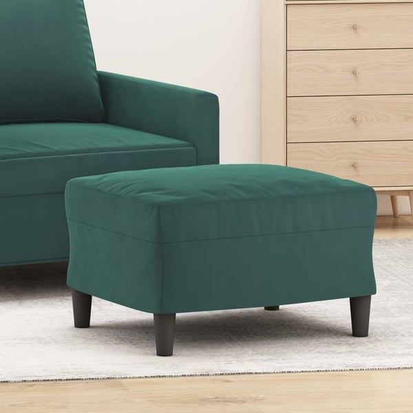 vidaXL fodskammel 60x50x41 cm velour mørkegrøn